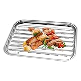 grill topper für grill im Freien, grilltabletts für outdoor grill - grillrost rechteckig topper für gemüse - wiederverwendbare grillpfanne outdoor grillpfanne fleisch