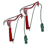 Happyyami 2St hohe Astschere Baumschere Hochentaster Gartenpflanzenschere Pflanzenschere beschneidet drinnen Trimmschere Garten-Schneidwerkzeug Stahl mit hohem Kohlenstoffgehalt rot