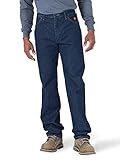 Wrangler Riggs Workwear Men's FR Flame Resistant Original Fit Jean, Dark Wash, 31W x 30L