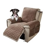 CFPLeHiYS Sesselschoner Relaxsessel Sesselüberwurf mit Armlehne Sesselauflage Anti-Rutsch Fernsehsessel Schonbezug Sofa Armlehnenbezüge Sesselbezüge für Haustieren Hund(Kaffee,1 Sitz (53 * 190cm))