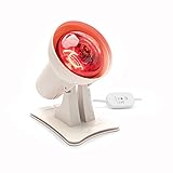 TECKZOON 150 Watt Rotlichtlampe, Wärmelampemit Timer & Dimmer für entspannende Wärme, Muskelermüdung, Lockerung & allgemeines Wohlbefinden, Perfekt für Zuhause