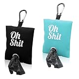 Oxford-Stoff Kotbeutelspender für Hunde, 2 Stück Hundekotbeutelspender, Wasserdicht Pet Poop Tasche Halter, geeignet für Hundespaziergänge, Wandern und Laufen hundekotbeutelspender
