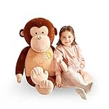 IKASA Groß AFFE Stofftier Riesenaffe Plüschtiere Affen Kuscheltier Plüschtier Äffchen Plüsch Spielzeug Große Stofftiere Kuschelaffe Riesige Stoffaffe Plüschaffen für Kinder (Braun, 78cm)