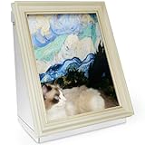 Katzenbett Malerei Katzenkratzbett CartBoard Katzenhaus für Indoor-Katzen Halb-Surround Design W/Horizontal Cat Scratcher Kratzbrett W/Katzenminze (Feld mit Zypressen, Rahmen vorgeklebt)