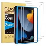 SPARIN 3 Stück Schutzfolie Kompatibel mit iPad 9. Generation und iPad 8. / 7. Generation 10,2 Zoll Folie 2021/2020/2019, 9H-Härte Gehärtetes Glas Displayschutzfolie, mit Montagerahmen