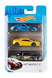 Hot Wheels K5904 - 3er Geschenkset 1:64 Die-Cast Fahrzeuge sortiert, Autobahnen/Zubehör, Spielzeug ab 3 Jahren