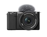 Sony ZV-E10K Systemkamera (APS-C) mit 16-50 mm f/3,5-5,6 II Power Zoom Kit-Objektiv – dreh- und schwenkbarer Bildschirm, Echtzeit-Augenautofokus, ideal für Vlogger & Einsteiger