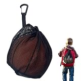 Chingcoo Ballnetz,Ballsack,Tragbare Ballnetz 1 Ball, Basketball Netz, Basketball Zubehör, fußballtasche,Ball Aufbewahrung,Basketball Rucksack,Netztaschen für Kinder und Erwachsene