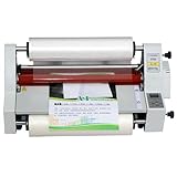 Elektrische Thermo-Laminiermaschine,Thermo-Laminiergerät, Heiß-Kalt-Laminiergerät,ein- und beidseitiges Laminiergerät,mit 4 Rollen für Dokumente,Fotos,Karten,110V-335mm