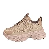 Generisch Arbeitsschuhe Damen, Chunky Turnschuhe Damen Plateau Sneaker - Lässige Modische Sportschuhe Orthopädische Schuhe Bequeme Sicherheitsschuhe Slip On Laufschuhe rutschfest Damenschuhe