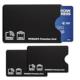 EC Karten Schutzhülle 3 Stück,NFC Schutzhülle EC Karte,NFC Blocker Kartenhülle,Bankkarten Schutzhülle,Kreditkarten Schutzhülle,RFID Schutzhülle,für Kreditkarte,Personalausweis,EC Karte,Bank Karte