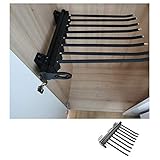 Hose Rack ausziehen Hosen Kleiderbügel 8 Arm Kleiderschrank ausziehen Hosen Rack, 46 cm 37 cm, Seitenhalterung Hangierende Hocker Kleiderkleiderregal, Organizer Rack mit abnehmbaren