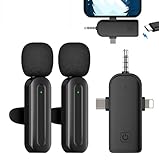 little tikes Kabelloses Lavalier-Mikrofon, Professionelles Ansteckmikrofon für iPhone/Android/Kamera, Plug & Play mit Rauschunterdrückung, USB-C, für Videoaufnahmen, Vlogs, TikTok, YouTube