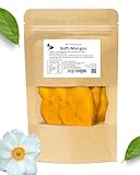 NATUR Soft Mango - Weich getrocknete Mangoscheiben aus Vietnam - Fruchtiger und exotischer Geschmack - Reich an Vitaminen - Vegan - Standbeutel 100g Dried Mango