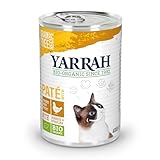 YARRAH Bio Katzenfutter Pate mit Huhn 400 g, 12er Pack (12 x 400 g)