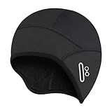 HAZENS Fahrradmütze Fahrradhelm Mütze Radmütze Unterziehmütze Herren/Damen Fahrradkappe Sportmütze Laufmütze Bike Warm Cap Winddichte Wintermütze Atmungsaktiv Helmmütze (Black)
