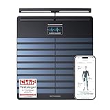 WITHINGS Body Scan - Vernetzte WLAN-Waage zur Verbesserung Ihrer Gesundheit, BIA-Personenwaage, Analyse der Körperzusammensetzung, Körperfett, Muskelmasse, Wasseranteil, Elektrokardiogramm, Schwarz