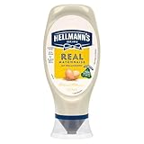 Hellmann's Real Mayonnaise mit Freilandeiern, 100% natürliche Zutaten ideal für Burger, Pommes und Salate, 430 ml Squeezer-Flasche