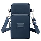 TDEOK Jogginghose Herren Taschen Reißverschluss Schulter Handtasche Einfarbig Nicht Drucken Reißverschluss Umhängetasche Handytasche Damen Umhängetaschen Schwarz (B, One Size)