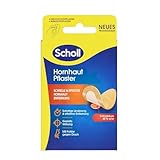 Scholl Hornhautentferner Pflaster Set - 4 Wirkstoffpflaster & 4 Druckschutzpflaster, Hornhaut entfernen Fuß, sanfte Fußpflege, selbsthaftend, dermatologisch getestet, effektiver Hornhaut-Entferner