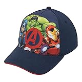 Marvel Avengers, Captain America, Hulk, Ironman, Baseballkappe, flache Krempe, Jungen, Alter 5–17 Jahre, Marvel-Figuren, Einheitsgröße