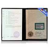 'KFZ Dokumentenhülle von GHADA – Stabiles 2-Fach PVC-Etui für Fahrzeugschein – Kartenhülle mit hoher Qualität – Deutsche Herstellung – Schwarz