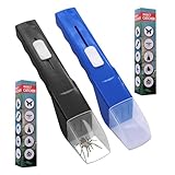 PWGHWG 2 Stück Insektenfänger, Spinnenfänger, Spinnenfalle, Insektenfalle, Kornkäfer Falle, Insektenfänger Lebend zur Übertragung Oder Beobachtung (Schwarz/Blau)