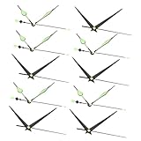 Gatuida 10 Sätze Teiliges Große Uhrzeiger Wanduhren Ersatzteile Leuchtende Zeiger DIY Wanduhr Reparatur Kunststoff Langlebig Leicht Montierbar für Moderne Wanduhr