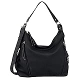 TOM TAILOR Caia Damen Hobo Bag Schultertasche Mittelgroß Schwarz