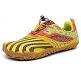 SAGUARO Barfußschuhe Barfussschuhe Kinder Outdoor Sport Barfuß Schuhe Jungen Mädchen Zehenschuhe Traillaufschuhe Fitnessschuhe rutschfest Badeschuhe Wasserschuhe Gelb,Gr.29