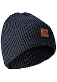 camel active Herren Beanie aus einem Baumwoll-Kaschmir-Mix Nachtblau menswear-OS