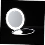 Gogogmee 1 Satz LED Kosmetikspiegel Zweiseitiger Spiegel LED Make Up Spiegel Kleiner Make Up Spiegel Kleiner Doppelseitiger Spiegel Mädchen Make Up Tool Vergrößerungs Make Up