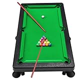 BRIGHTFUFU Kinderbool Tischspielzeug Lustiger Billardtisch Spielzeug Tabletop Pool Pool Table Billiard Billiards Game with Tisch Billardspielzeug Kinderspieltisch Balls Pool Cues Rack Travel