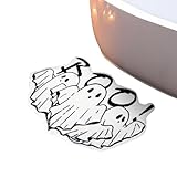 Halloween-Badematte | Kürbis-Badematte | Halloween-Badeteppich | Gruseliges Geisterdesign, sehr saugfähig und rutschfest, bequemes Kaschmir-Imitat, perfekt