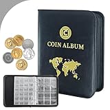 Album für Münzen, 30 Seiten, 624 Taschen, Album für Münzen, Sammlung, Banknoten und Geldstempel, Schwarz