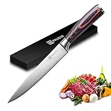 PAUDIN Fleischmesser Kochmesser, Klingenlänge 20 cm Küchenmesser Messer Chefmesser Allzweckmesser, Ultra Scharfe High Carbon Deutsches Edelstahl Küchenmesser mit Ergonomischem Rutschfestem Griff
