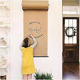 Papierhalterrolle, Wandmontage, Stahlrahmenspender für 30–120 cm breite braune Kraftpapierrolle, 50 m Länge