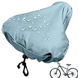 Raypontia Fahrradsitzbezug - 27 X 24 cm Fahrradsattel Regenschutz,Fahrradsitzbezug Vor Regen Aus Stoff,PVC-Schicht,Regen Fahrradsattel Überzug Wasserdicht,Fahrrad-sattelbezug Regen Unisex,Blue