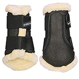 HV Polo Dressur-Gamaschen Welmoed Kunstfell (Warmblut, Black)