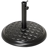 Nexos Trading Schirmständer Beton rund schwarz 15 kg Ø 45 cm Sonnenschirmständer für Schirme bis 2m Sonnenschirmhalter robust