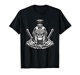 Fierce Gorilla trägt Spartan Warrior Helm T-Shirt