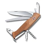 Victorinox Schweizer Taschenmesser gross, Ranger 55, Swiss Army Knife, Multitool, 10 Funktionen, Feststellklinge, Schraubendreher