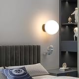 EOEO Mond Kinder Wandlampe LED Dimmbar 3 Farbtemperatur Wandleuchte Modern Innen Astronaut Kunstharz Deco Lampe Nachtlicht für Schlafzimmer Kinderzimmer Baby-Zimmer Jungen Mädchen Zimmer