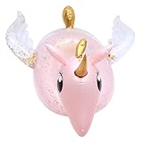 Vaguelly Schwebendes Einhorn-Bett Aufblasbare Schwimmmatte Babybecken Tragbares Schwimmbecken Für Erwachsene Flamingo-Pool Transportables Schwimmbecken Kleinkind-floatie Schwimmt PVC
