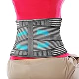 FESAS Atmungsaktive Rückenbandage mit Lendenkissen - Stützgürtel zur Linderung von Rückenschmerzen, Ideal bei Bandscheibenvorfall & Ischias, Unisex