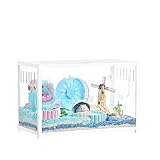 BUCATSTATE Hamsterkäfig Metall 2,0 - Kleintierlebensräume Groß Stapelbar mit Doppeltür 80L x 44,7W x 50,6H cm für Zwerghamster, Nager, Mäuse (0,35m², Weiß)