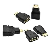 Hermosiey 5 Paket Mini Adapter Vergoldeter Mini Stecker auf Buchse Hochg Eschwindigkeits Typ C Zur Eingabe Eines Kompatiblen GeräTs für Zero,Kamera,Etc