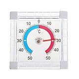 Diheohg Fensterthermometer Innen-/Außenthermometer Wand-/Gartenthermometer Heimthermometer Messscheibe Temperaturmessung Haushaltsthermometer Zubehör