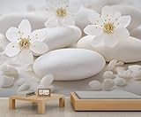 Wandbild, 450 x 315 cm, Kopfsteinpflaster, Steintapete für Wohnzimmer, Schlafzimmer, florale Wanddekoration (nicht abziehen und aufkleben)