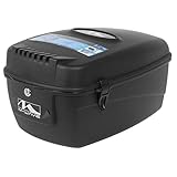 M-Wave Amsterdam Box L Gepäckträgerbox, Fahrrad Top Case, Helmkoffer Fahrrad, inkl. Befestigungsmaterial, abschließbar, inkl. 2 Schlüssel, Montage am Gepäckträger, 17 Liter, schwarz